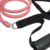 Banda elástica tubular con manija intensidad media rosa
