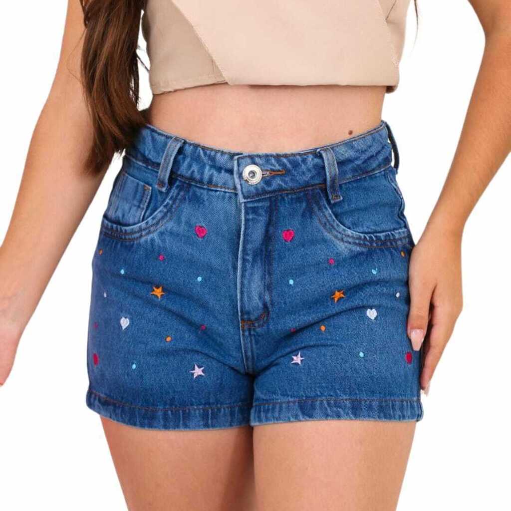 Short jeans para shops menina de 12 anos