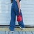Jardineira macacão juvenil menina jeans longo wide leg boca larga pantalona modinha ubarna femenino estilosa tendências - loja online