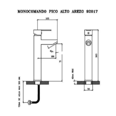 Grifería para Lavatorio - Aqualaf 92017 - Arezzo - comprar online