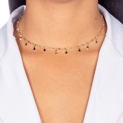 CHOKER CORRENTE PIASTRINI GOTAS LISAS - comprar online