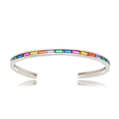 BRACELETE ARO CRISTAL BAGUETES COLOR