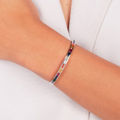 BRACELETE ARO CRISTAL BAGUETES COLOR - comprar online