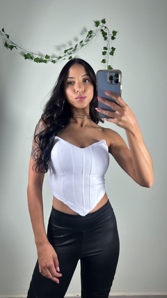 CROPPED CORSELET BRANCO - comprar online