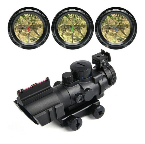 Riflescope 1X40 táctico punto rojo mira visor caza holográfica