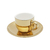 Xícaras Café Porcelana C/ Pires Dourado na internet
