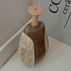 JARRON DE CUELLO ALTO/ VASIJA DE CERAMICA ARTESANAL - tienda online