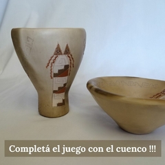 juego de vaso kero y cuenco precolombino