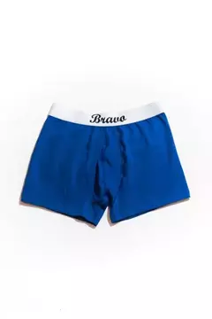 BOXER LISO DE ALGODON/LYCRA COLOR AZUL FRANCIA. - comprar online