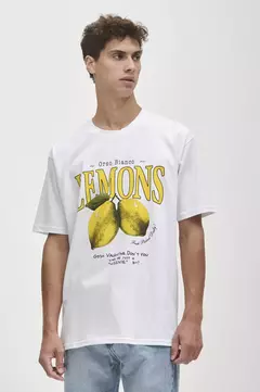 REMERA OVERSIZE LEMON ORSO BIANCO