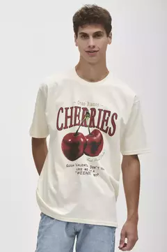 REMERA OVERSIZE CHERRY ORSO BIANCO