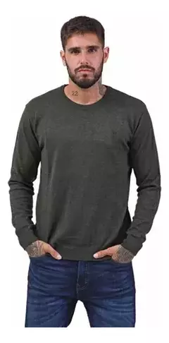 SWEATER CUELLO REDONDO VERDE BRAVO en internet