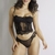 Conjunto de Lingerie em Renda Kate Preto Modelo Corset Detalhes em Tule