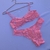 Conjunto de Lingerie Rosa Babalu em Renda Sutiã com Aro