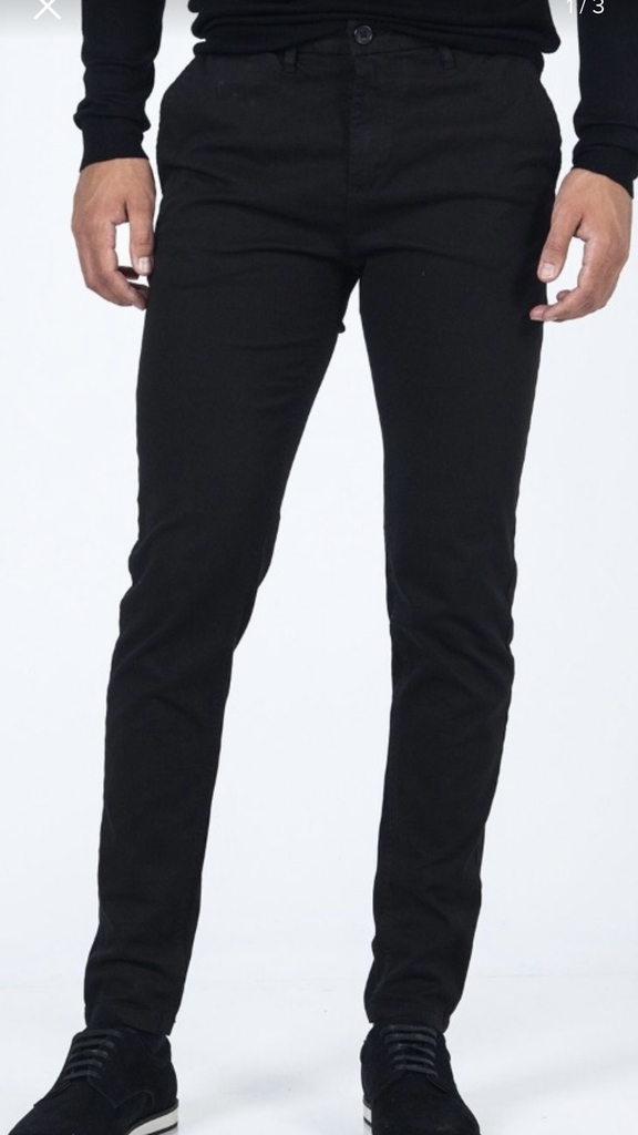 Pantalon chino negro shop