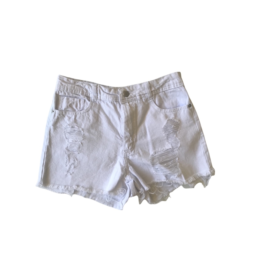 Jeans blanco clearance con roturas