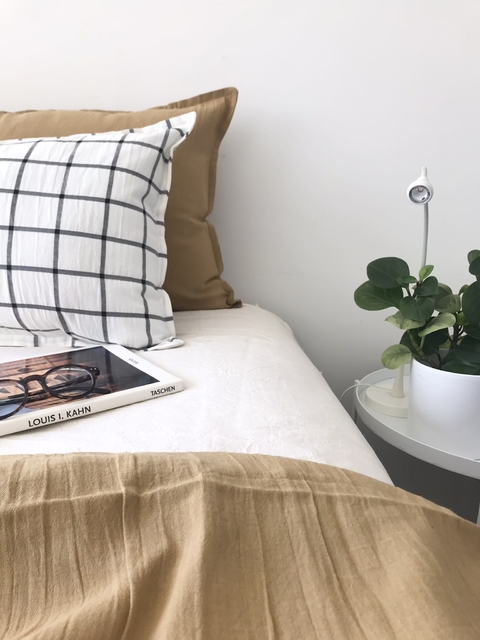 JUEGO DE CAMA MOSTAZA