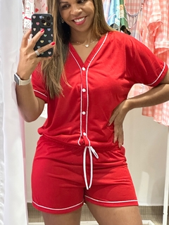 PIJAMA CLÁSSICO - VERMELHO - Closet Rosa Honorato