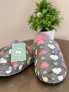 PANTUFA -ROSA CINZA CORAÇÃO - comprar online