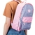 Mochila Pop Porta Notebook - Rosa e Cinza - comprar online