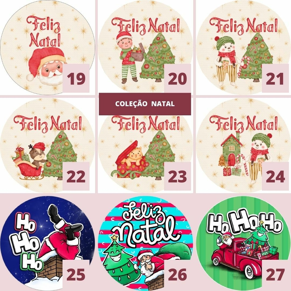 20 Cards de Natal Personalizados + Balas