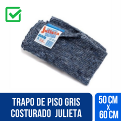 TRAPO DE PISO GRIS COSTURADO JULIETA