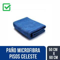 PAÑO MICROFIBRA PISOS CELESTE 50 X 60