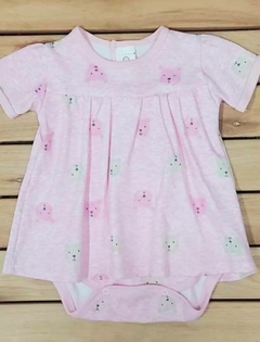 Body Vestido Pink manga corta