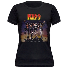 Camiseta Baby Look - Feminina - kiss Destroyer - TOP