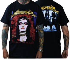 Camiseta Sarcófago -The Laws of Scourge 100% Algodão