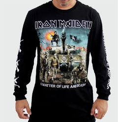 Camiseta Manga Longa - Iron Maiden - A Matter Of Life And Death - TOP