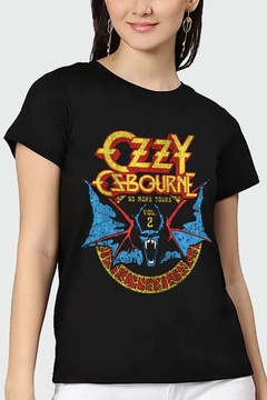 Camiseta Baby Look - Feminina - Ozzy Osbourne Bat Circle