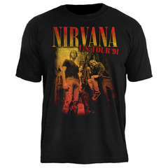 Camiseta Nirvana - USA Tour 91 - Oficial Licenciada -TOP