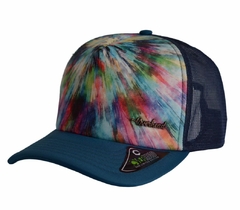 Boné Aba curva - Tie Dye - Tela Azul