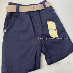 Bermuda azul algodão (tipo jeans)