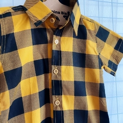 Camisa amarela quadriculada - comprar online