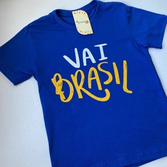 Tshirt unissex Vai Brasil Azul