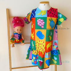 Vestido frutado + vestido boneca