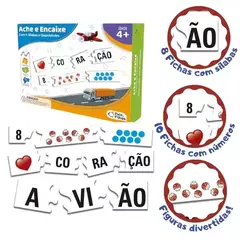 JOGO ACHE E ENCAIXE 2 EM 1 SÍLABAS E QUANTIDADES - PAIS E FILHOS