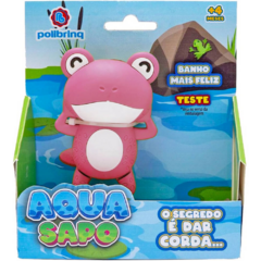 BRINQUEDO DE BANHO AQUA SAPO A CORDA - POLIBRINQ