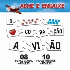 JOGO ACHE E ENCAIXE 2 EM 1 SÍLABAS E QUANTIDADES - PAIS E FILHOS - comprar online