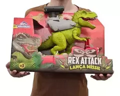 DINOSSAURO REX ATTACK LANÇA MISSIL - ADIJOMAR - Brinkeduras