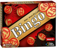 JOGO BINGO EM MADEIRA COM 36 CARTELAS - PAIS E FILHOS