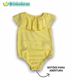 BODY MEIA MANGA AMARELO - PARAÍSO