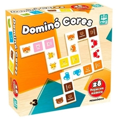 JOGO DOMINÓ CORES 28 PEÇAS - NIG