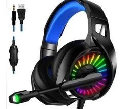 FONE DE OUVIDO AZUL GAMING RGB LIGHT A-281 - ALTOMEX