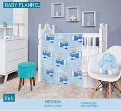 COBERTOR BABY FLANNEL ETRURIA - Brinkeduras