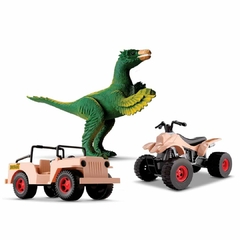 DINOSSAURO DEINONYCHUS C/JEEP E QUADRICICLO - SILMAR - comprar online