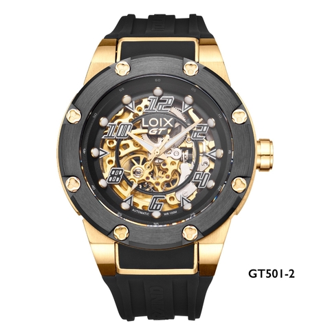 Reloj hombre LA2103-1 dorado con tablero negro