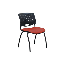 SILLA FIJA OFICINA ATHINA BASE NEGRO